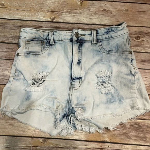 Gogo Star Juniors Distressed Cut Off Jean Shorts - Picture 1 of 6